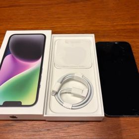 Apple iPhone 14 128G本体 画面ひび割れあり ケースつき