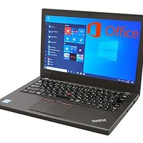 【中古】MS Office 2019＆Win 10搭載軽量薄型Lenovo ThinkPad X260/第6世代Core i52.3GHz/メモリ8GB/SSD:512GB/12.5インチ/Webカメラ