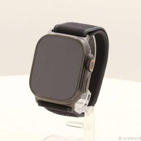 〔中古〕Apple(アップル) Apple Watch Ultra 2 GPS + Cellular 49mm ブラックチタニウムケース ブラックトレイルループ〔198-ud〕