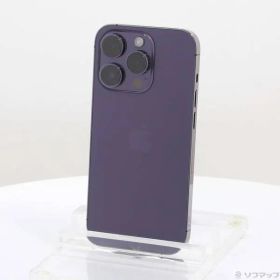 〔中古品〕 iPhone14 Pro 256GB ディープパープル MQ1E3J／A SIMフリー【344】