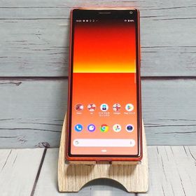 au Xperia8 SOV42 オレンジ 本体 白ロム SIMロック解除済み SIMフリー C008189