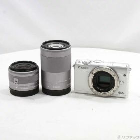 【中古】Canon(キヤノン) EOS M100 ホワイト ダブルズームキット 【344-ud】