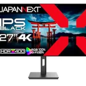 JAPANNEXT27インチモニター4KUHD3840x2160解像度IPSBLACKディスプレイ(HDMI/DisplayPort/スピーカー内蔵/VESA対応/ブルーライトカット)JN-272IPSB4FLUHDR