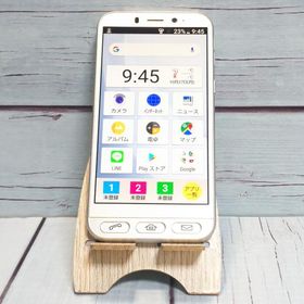 Softbank SHARP シンプルスマホ4 704SH シャンパンシルバー 本体 白ロム SIMロック解除済み SIMフリー 美品 A428271