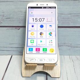 Softbank SHARP シンプルスマホ4 704SH シャンパンシルバー 本体 白ロム SIMロック解除済み SIMフリー 美品 A219951