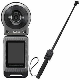 【中古】（非常に良い）CASIO EXILIM 限定モデル EX-FR10GYSET マルチアングルスティックセット 14.1M画素 カメラ部/コントロール部分離 フリースタイルカメラ 限定カラ(コンパクトデジタルカメラ)