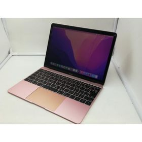 【中古】Apple MacBook 12インチ CTO (Early 2016) ローズゴールド Core m3 (1.1G)/8G/256G(SSD)/intel HD 515【札幌】保証期間１ヶ月【ランクB】
