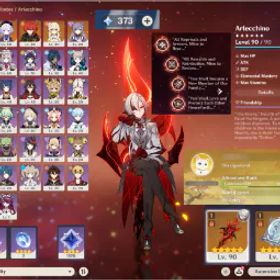 🔥 【アジア】AR55👑上位 ダメージ💎11 レジェンド🔥アルレッキーノ 完凸+1🔥楓原万葉🔥刻晴✨23 ゴールド 星