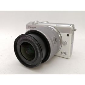 【中古】Canon EOS M100 EF-M15-45 IS STM レンズキット ホワイト【新宿2】保証期間１ヶ月【ランクB】