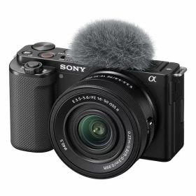 【中古】【1年保証】【美品】SONY VLOGCAM ZV-E10 パワーズームレンズキット (PZ 16-50mm II) ブラック [ZV-E10K B]