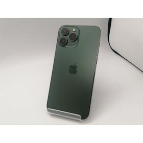 【中古】Apple au 【SIMフリー】 iPhone 13 Pro Max 128GB アルパイングリーン MNCU3J/A【広島本通】保証期間１ヶ月【ランクB】