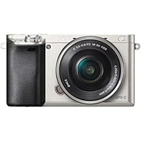【中古】ソニー ミラーレス一眼 α6000 パワーズームレンズキット E PZ 16-50mm F3.5-5.6 OSS シルバー ILCE-6000L S