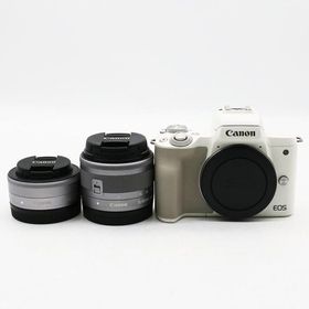 Canon キャノン EOS Kiss M2 ダブルレンズキット ホワイト シャッター回数：不明 元箱あり ジャンク品