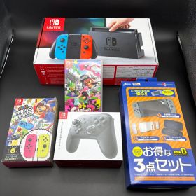 Nintendo Switch（HAC-001 旧モデル） 本体 Proコントローラー ソフト アクセサリー付き 状態良 初期化済み 動作確認済み