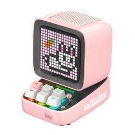 『90100058207』Divoom Ditoo Pro Bluetooth スピーカー ピンク ディブーム レトロ ピクセル アート ドット絵