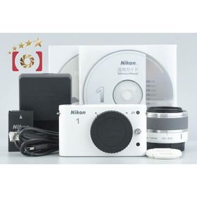 【中古】Nikon ニコン 1 J1 標準ズームレンズキット ホワイト シャッター回数僅少