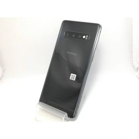 【中古】SAMSUNG au 【SIMロック解除済み】 Galaxy S10 SCV41 プリズム ブラック【戸塚】保証期間1ヶ月【ランクB】