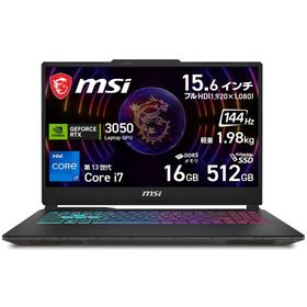 MSI ゲーミングノートPC Cyborg 15 A13U 15.6型 Win11 Core i7-13620H 16GB SSD512GB RTX3050 日本語KB ブラック Cyborg-15-A13UCK-4169JP 返品種別A