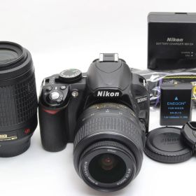 B+ (並品) Nikon ニコン D3100 ダブルズームレンズ 18-55 55-200mm 初期不良返品無料 1-23