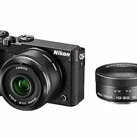 【中古】(非常に良い)Nikon ミラーレス一眼 Nikon1 J5 ダブルレンズキット ブラック J5WLKBK