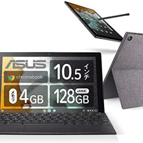 【中古】【非常に良い】ASUS Chromebook クロームブック Detachable CM3 10.5インチ 2in1 タブレット 日本語キーボード 重量506g ペン付き ミネラルグレー CM3000DVA-HT