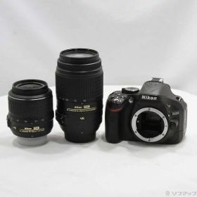 【中古】Nikon(ニコン) NIKON D5200 ダブルズームキット ブラック (2410万画素／SDXC) 【348-ud】