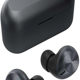 テクニクス ワイヤレスイヤホン EAH-AZ40-K ブラック bluetooth マルチポイント IPX4 アプリ対応