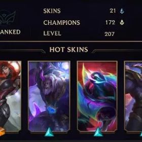 (207 LV) 日本 [SE15] アンランク |チャンピオン:172 | BE電話番号:32119 | スキン: 21 |栄誉 LV: 4 #1