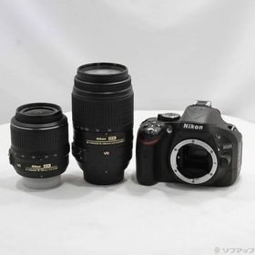〔中古〕Nikon(ニコン) NIKON D5200 ダブルズームキット ブラック (2410万画素／SDXC)〔348-ud〕