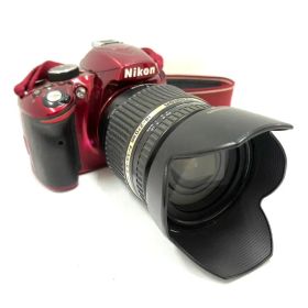 25R11-097 Nikon D3200 ボディ レンズ カメラ レッド 稼働