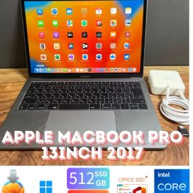 ［美品］Apple MacBook Pro 13inch 2017/Core i7 2.5GHz/16GB/SSD512GB/Windows11/Office 2021/266