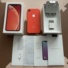 iPhone XR 本体 coral コーラル 128GB 箱付き カメラ不良