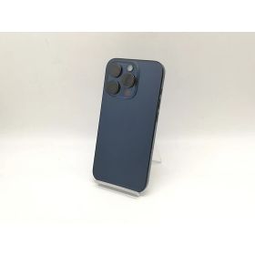 【中古】Apple docomo 【SIMフリー】 iPhone 15 Pro 256GB ブルーチタニウム MTUG3J/A【横浜】保証期間1ヶ月【ランクC】