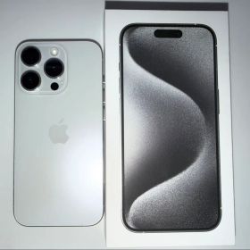 【美品】Apple iPhone15Pro 128GB ホワイトチタニウム