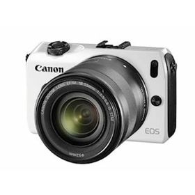 【中古】Canon ミラーレス一眼カメラ EOS M レンズキット EF-M18-55mm F3.5-5.6 IS STM付属 ホワイト EOSMWH-18-55ISSTMLK(ミラーレス一眼)