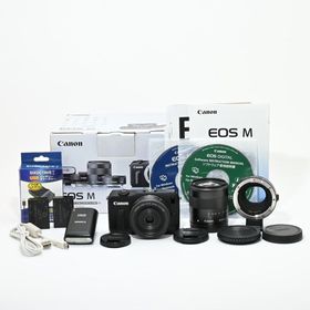 キヤノン(Canon)の1089＜美品＞Canon EOS M ダブルレンズ BK WLK(ミラーレス一眼)