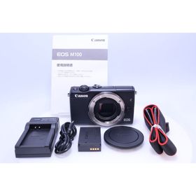 キヤノン(Canon)の【極美品】Canon EOS M100 ボディ ブラック ミラーレス一眼カメラ(ミラーレス一眼)
