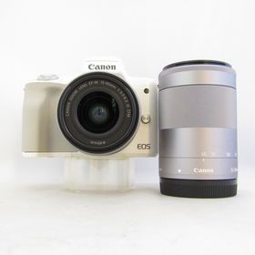 キヤノン(Canon)の【中古】(キヤノン) Canon EOS KISS M ダブルズームキツト ホワイト(コンパクトデジタルカメラ)