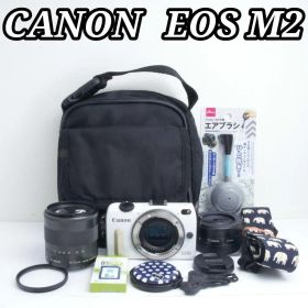 キャノン Canon EOS M2 ミラーレス一眼ダブルレンズキット ホワイト