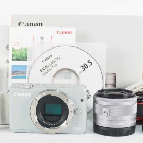 キャノン Canon EOS M10 18.0MP Mirrorless Digital Camera Gray 15-45mm Lens 元箱 [新品同様] #Z5161A