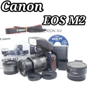 キャノン Canon EOS M2 ミラーレス一眼ダブルレンズキット【美品】