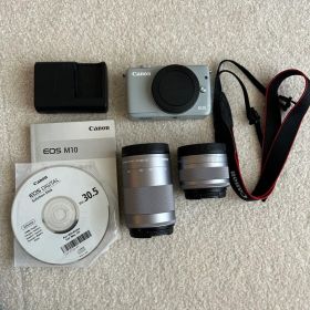 Canon EOS M10 ミラーレスカメラ グレー ダブルズームキット