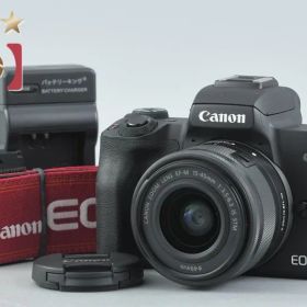【中古】Canon キヤノン EOS Kiss M EF-M 15-45 IS STM レンズキット ブラック シャッター回数僅少