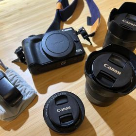 Canon EOS M3 レンズ3本、電子ビューファインダー付き