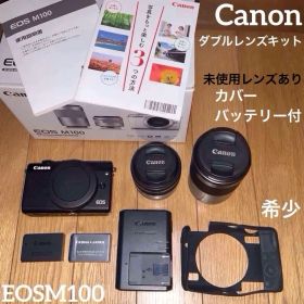 Canon EOS M100 ダブルレンズキット ブラック ミラーレスカメラ