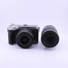 【中古】(キヤノン) Canon EOS M6 ダブルズームキツト シルバー