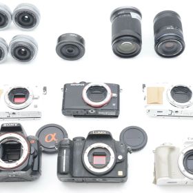 ★ジャンク★ ミラーレス レンズ デジタルボディまとめ/Canon Eos Kiss M/ RF-S 18-150/EF-M 22 IS STM/OLYMPUS E-PL6 E-PL5他 #18260111