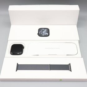 ボーナスストア+5％【美品】Apple Watch Series11 46mm GPS MEW84J/A+MFFM4FE/A ジェットブラックアルミニウム/ダークグレイスポーツループ
