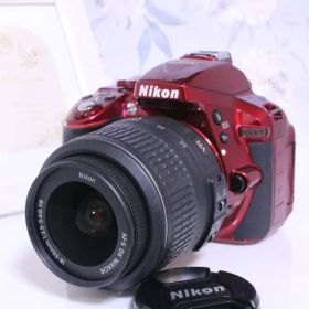 Nikon ニコン デジタル一眼レフ D5300 レンズキット レッド 2400万画素 3.2型液晶☆高画質＆高性能☆初心者さんでも扱えるハイスペックカメラ☆Wi-Fi機能搭載で写真のスマホ転送もOK☆219400
