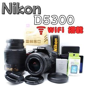 Nikon D5300★Wi-Fi搭載 ダブルレンズ 初心者 ショット数少ない！